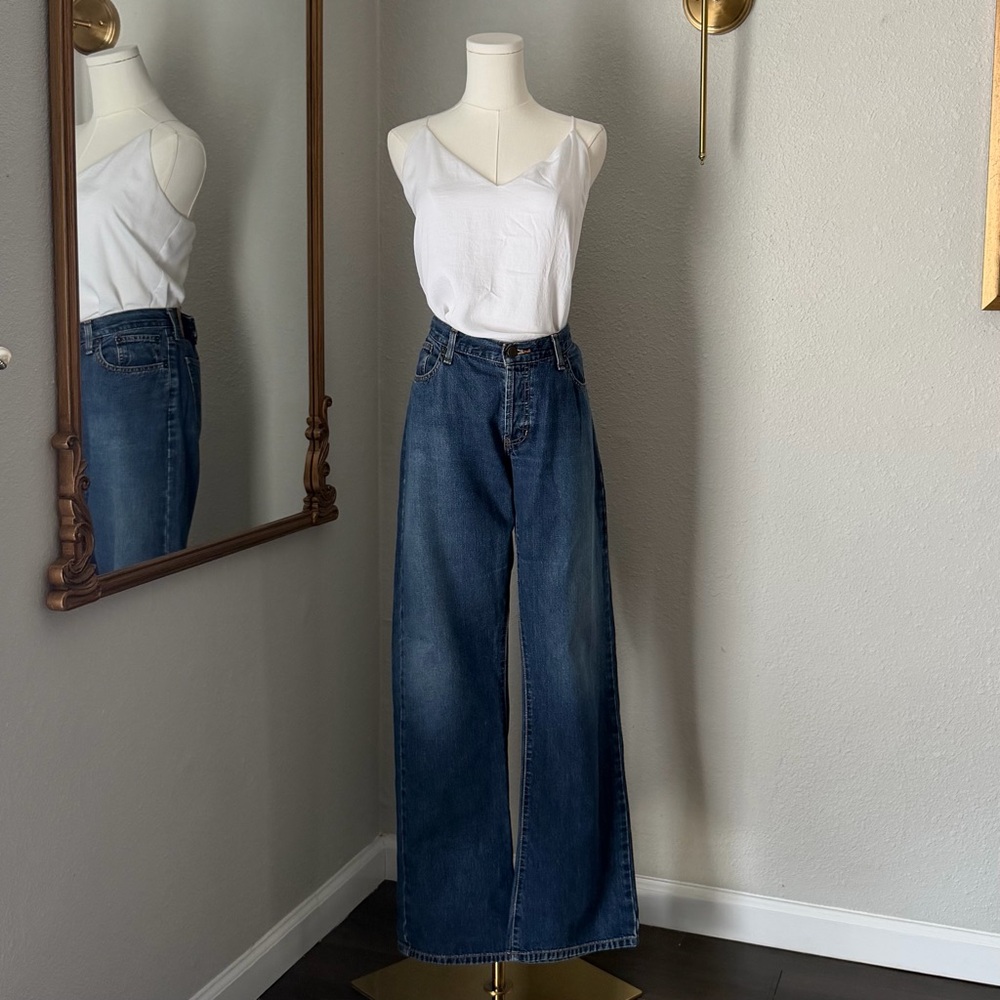 VTG Y2K Abercrombie & Fitch Low Rise Flare Jeans 8L 100% Cotton Trashy McBling